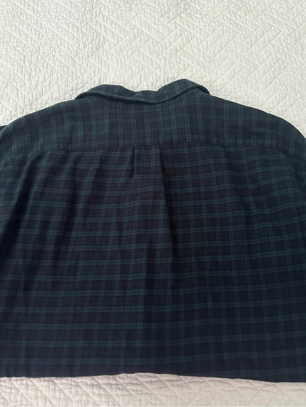 J.Crew Men’s Size XL Flannel Cashmere Cotton Blend Green Navy Plaid Button Down